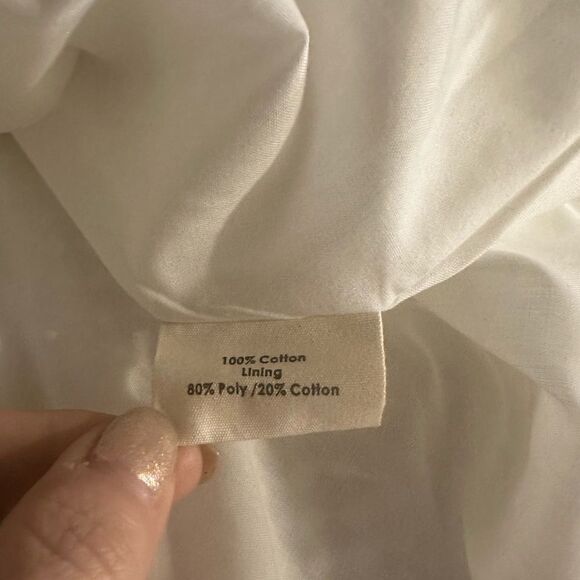 Rachel Parcell White Ruffle Swiss Dot Ladder Lace Top Size Small - Picture 13 of 14